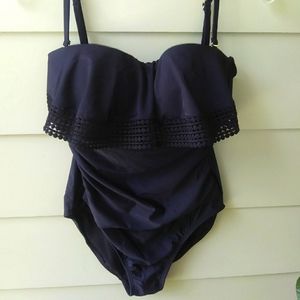 Kona Sol Womens Black One Piece Swimsuit NWOT SZ Medium